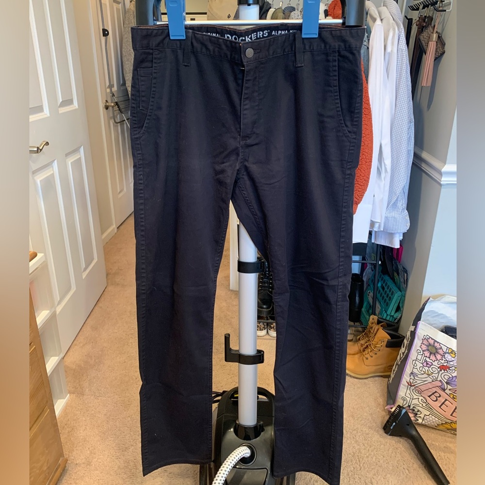 Black Docker Pants 36W x 34L NBW